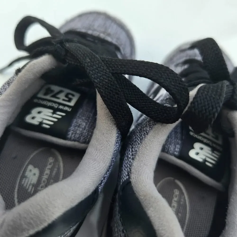 New Balance 574 Black Gray Size 6c Boys Tennis‎ Running Shoes